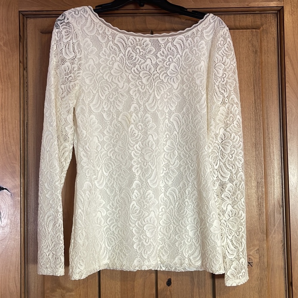 Lace long sleeve tee